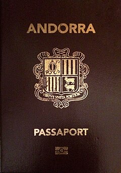 Visa requirements for Andorran citizens