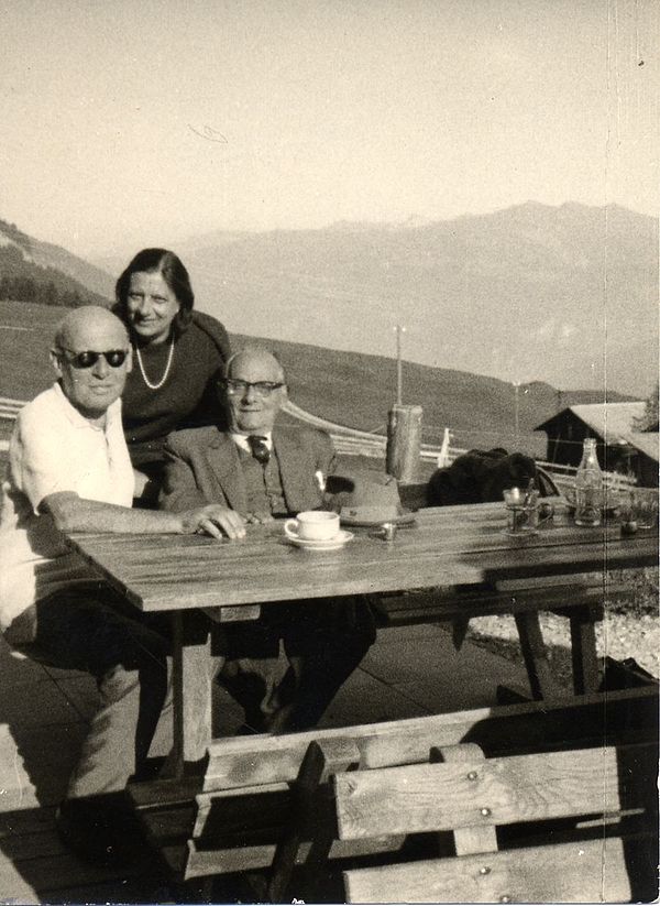 Max Brod (right) with Paul Ben-Haim and his wife