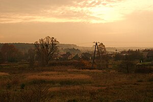 Racibožas apriņķa ainava (Gurku Slonske ciems Nendzas gminā)