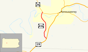 Pennsylvania Route 436 map.svg