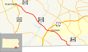 Pennsylvania Route 472 map.svg