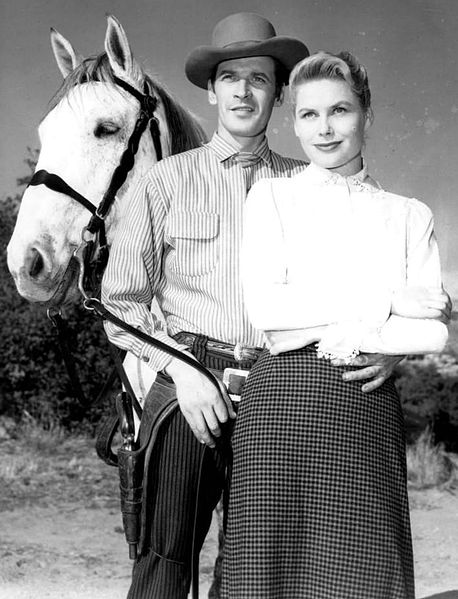 Breck as Clay Culhane with Anna-Lisa as Nora Travers in Black Saddle in 1959