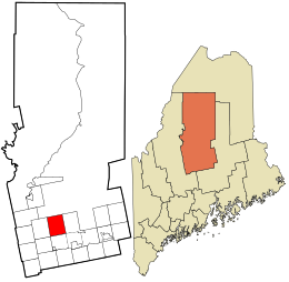 Location in Piscataquis County and the state of Maine.