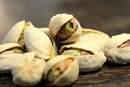 Pistachio nuts are nutritious, and are often used in hearty desserts or on their own.