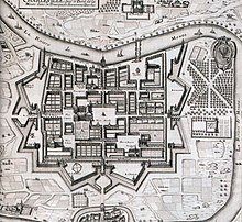 Plan idéal de Charleville, gravure de 1625, collections du musée de l'Ardenne