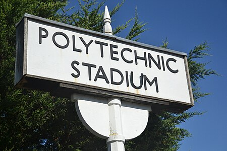 Polytechnic Stadium Chiswick sign