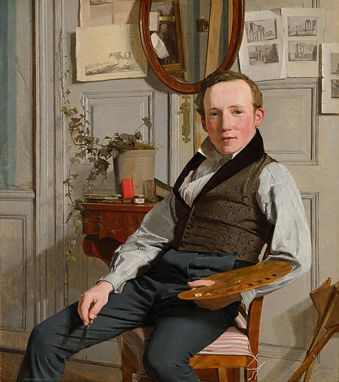 Portrait of the landscape painter Frederik Sødring, by Christen Købke