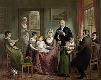 De familie van Adrianus Bonebakker met Dirk L. Bennewitz, 1809