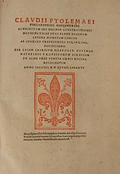 1528 copy of a Latin translation of "Almagestum," translated from Greek by George of Trebizond