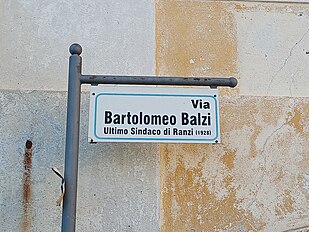 Quartê de Dranzü (Ransi, A Prìa), Cartéllu de Via Balzi