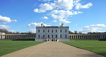 The Queen's House at Greenwich, completed under Henrietta Maria's sponsorship of Inigo Jones.