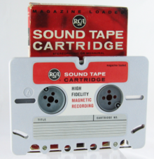 The cassette format created by RCA RCA Sound Tape Cartridge.png