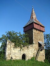Biserica evanghelică (turnul clopotniță și ruina navei bisericii evanghelice),