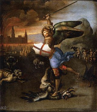 <i>Saint Michael</i> (Raphael) Painting by Raphael