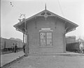 View of the Depot Street end of the station circa 1900