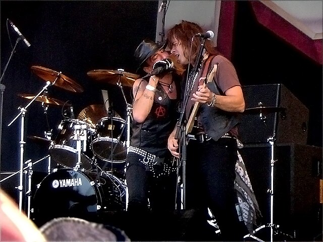 Ratt performing at the Sweden Rock Festival, 2008.