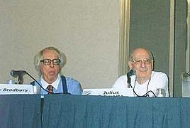 Ray Bradbury and Julius Schwartz in 2002.jpg