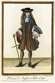 'Homme de Qualité en Habit d'Epée', Nicolas Arnoult (ca. 1671-1700), 1687