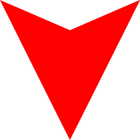 red down arrow transparent