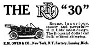 1912 REO advertisement. R. M. Owens & Co.