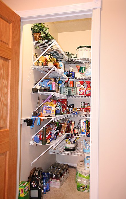 A contemporary kitchen pantry