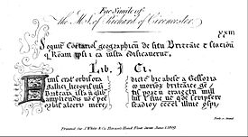 Bertram's facsimile of the work's first page.