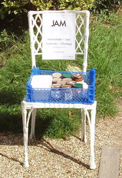 File:Roadside unattended jam stall, Stoke by Nayland - geograph.org.uk - 233767.jpg