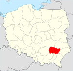 Roman Catholic Diocese of Sandomierz location map.svg