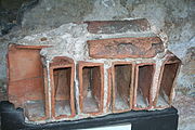 Roof fragment of the roman bath in Bath, UK