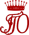 Królewski monogram hrabiego Grigorija Grigoriewicza Orłowa z Rosji.svg