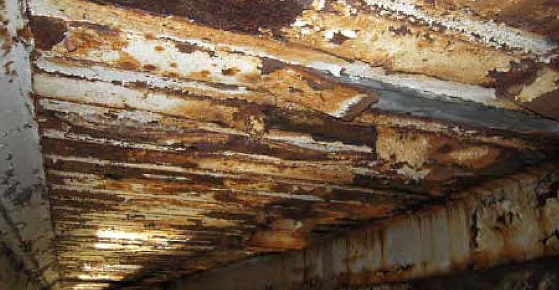 File:Rusted steel deck grid below bascule span - Arlington Memorial Bridge 2013.jpg