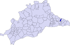 Localización de Salares respecto a la provincia de Málaga.Fuente: IAE - SIMA