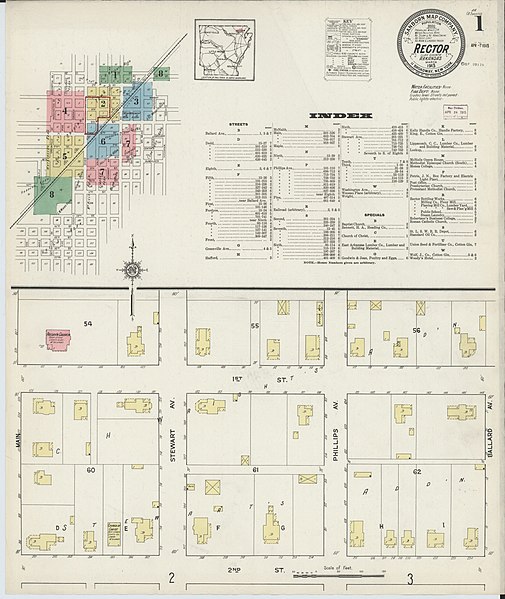 File:Sanborn Fire Insurance Map from Rector, Clay County, Arkansas. LOC sanborn00336 002-1.jpg