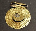 Sarasau hoard gold pendant, Romania, 1300-1200 BC.[136]