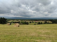 Farmland in Greenwood and Unger, viewed from Winchester Grade Road. Scenic view in Unger, West Virginia.jpg