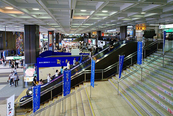 Sendai Station in August 2010