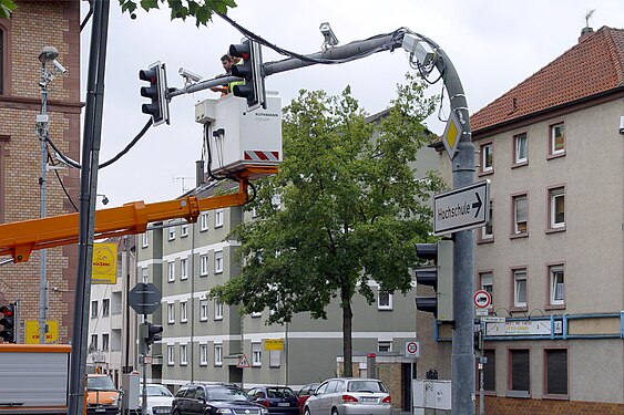 Traffic lights equipped with sensors