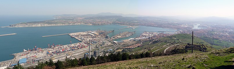 Getxo and Santurtzi ports from Serantes