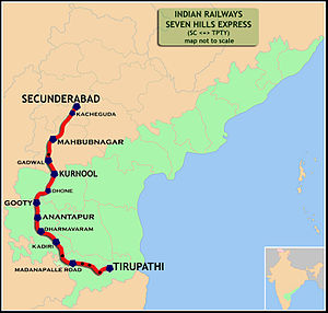 Karte der Seven Hills Express Route