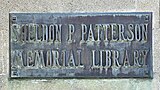 Sheldon P. Patterson memorial plaque