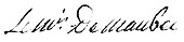 signature de Louis Gabriel de Planelli de Maubec