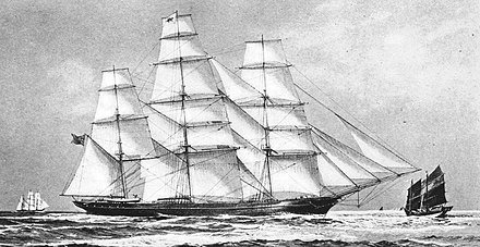 Sir Lancelot (1865) tea clipper. Sirlancelotclipper.jpg