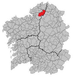 Vị trí của As Pontes de García Rodríguez bên trong Galicia
