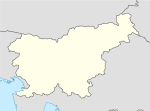 Triglav (olika betydelser) på en karta över Slovenien