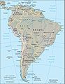 Topografie und Länder Südamerikas