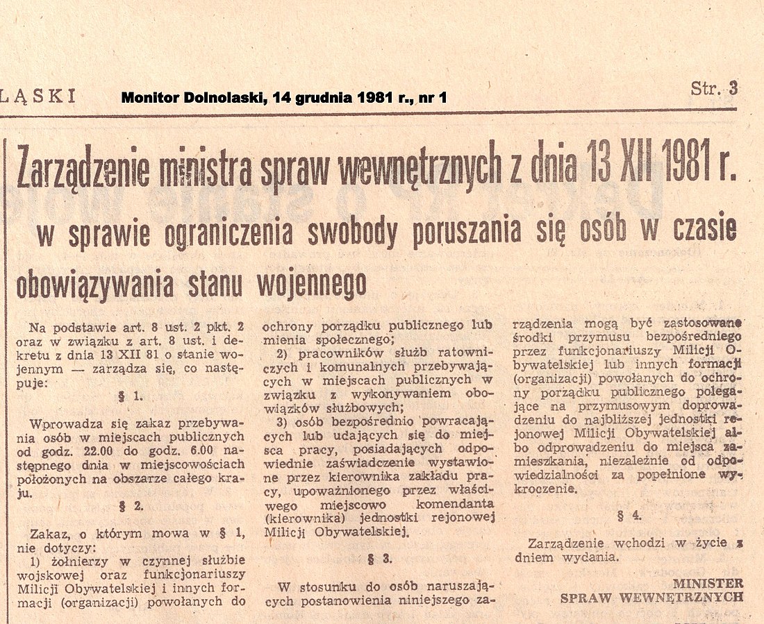 File:Stan wojenny, zarządzenie ministra spraw wewnętrznych z 13.12.1981 r.jpg