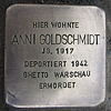 Stolperstein für Anni Goldschmidt