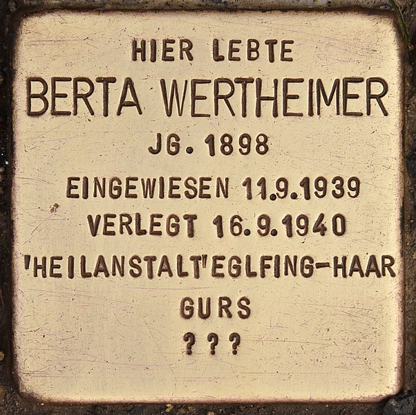 File:Stolperstein für Berta Wertheimer (Erlangen).jpg