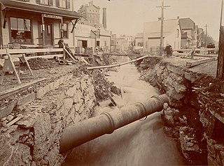 Stony Brook (Charles River tributary, Boston) Buried river in Boston, Massachusetts