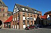 Stralsund, Mühlenstraße 26, corner of Heilgeiststraße, gate closing house (2012-04-07), by Klugschnacker in Wikipedia.jpg